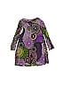 Yo Baby 100% Cotton Paisley Purple Dress Size 3 mo - photo 2