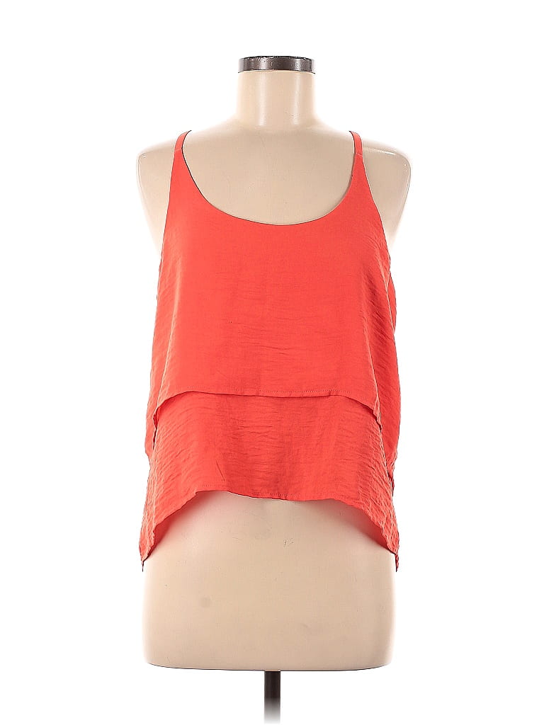 American Rag Cie 100% Polyester Orange Sleeveless Blouse Size M - photo 1