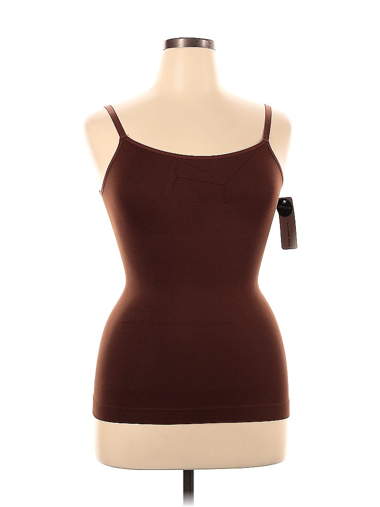 Empetua Solid Brown Tank Top Size XL - photo 1