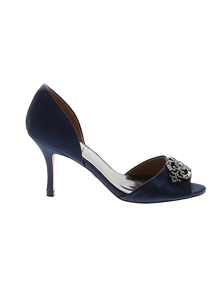 badgley mischka blue heels