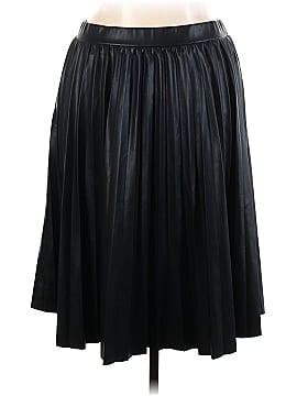 Adrienne Landau Onyx Faux Leather Skirt (view 2)