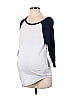 Gap - Maternity White Silver Long Sleeve T-Shirt Size S (Maternity) - photo 1