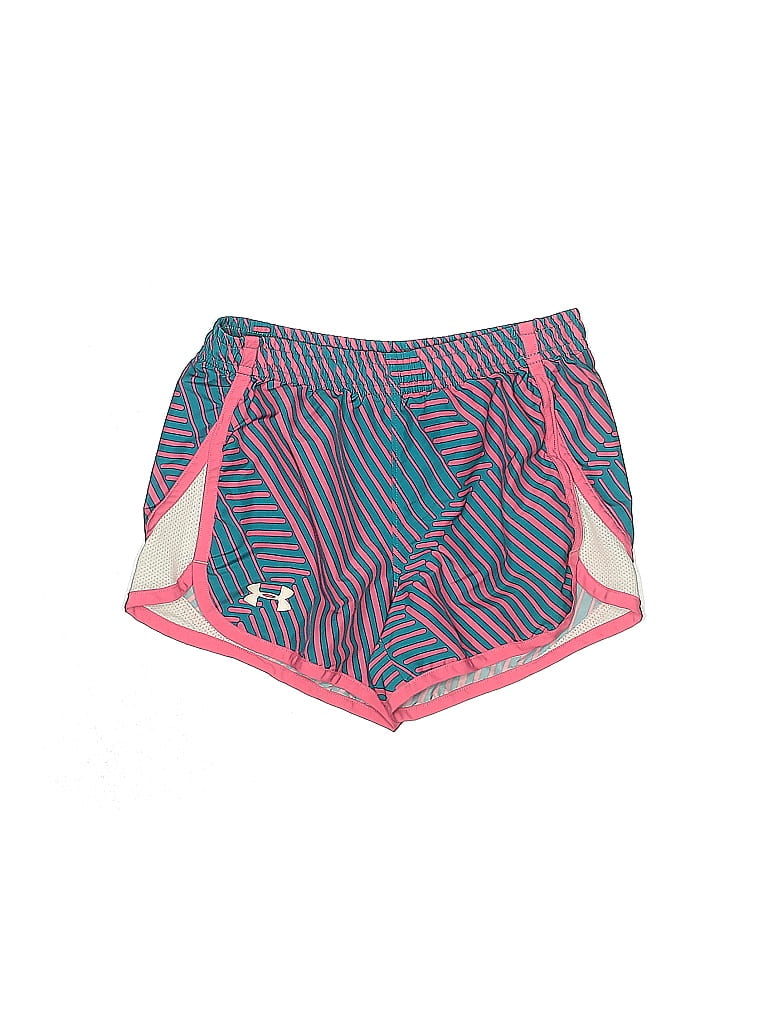 Under Armour 100% Polyester Chevron-herringbone Hearts Stars Graphic Stripes Tropical Color Block Chevron Pink Athletic Shorts Size S (Youth) - photo 1
