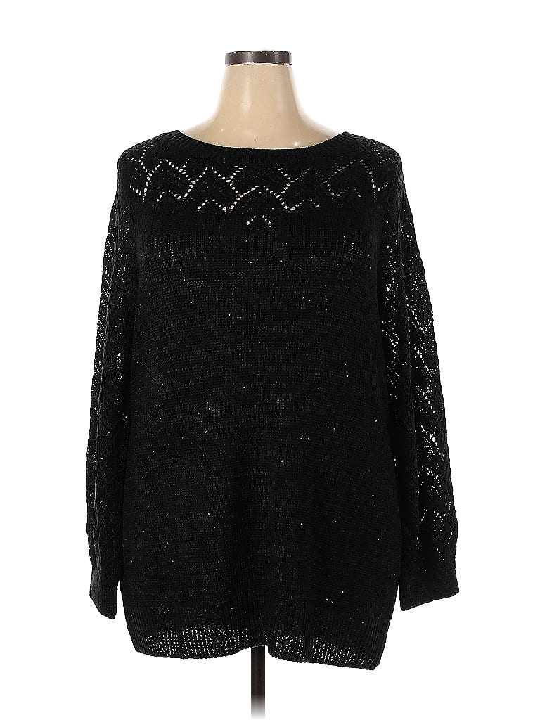 Maurices Stars Black Pullover Sweater Size 2X (Plus) - photo 1