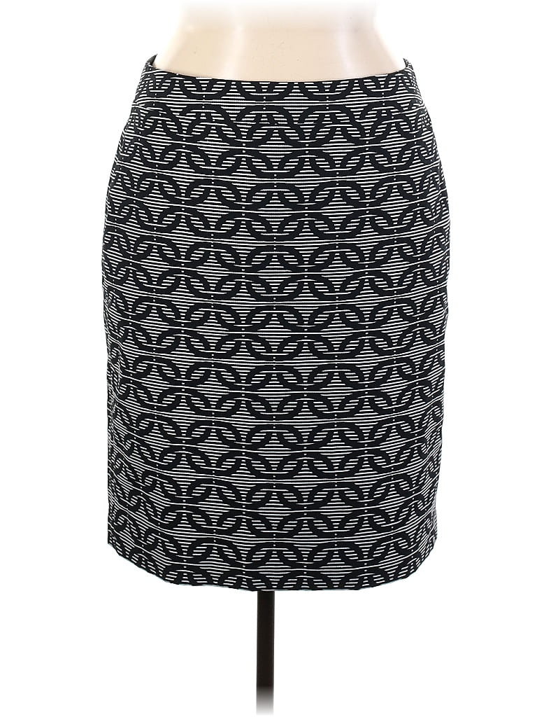 Ann Taylor Factory Jacquard Graphic Gray Casual Skirt Size 16 - photo 1