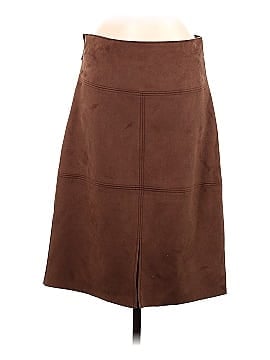 Chaps Faux Leather Skirt (view 2)