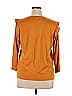 MICHAEL Michael Kors Orange Gold Long Sleeve Top Size XL - photo 2