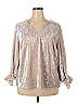 Vince Camuto Silver Long Sleeve Blouse Size 2X (Plus) - photo 1