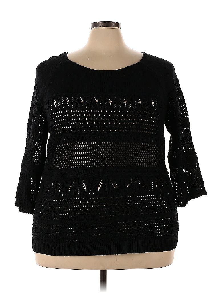 St. John's Bay Black Pullover Sweater Size 3X (Plus) - photo 1