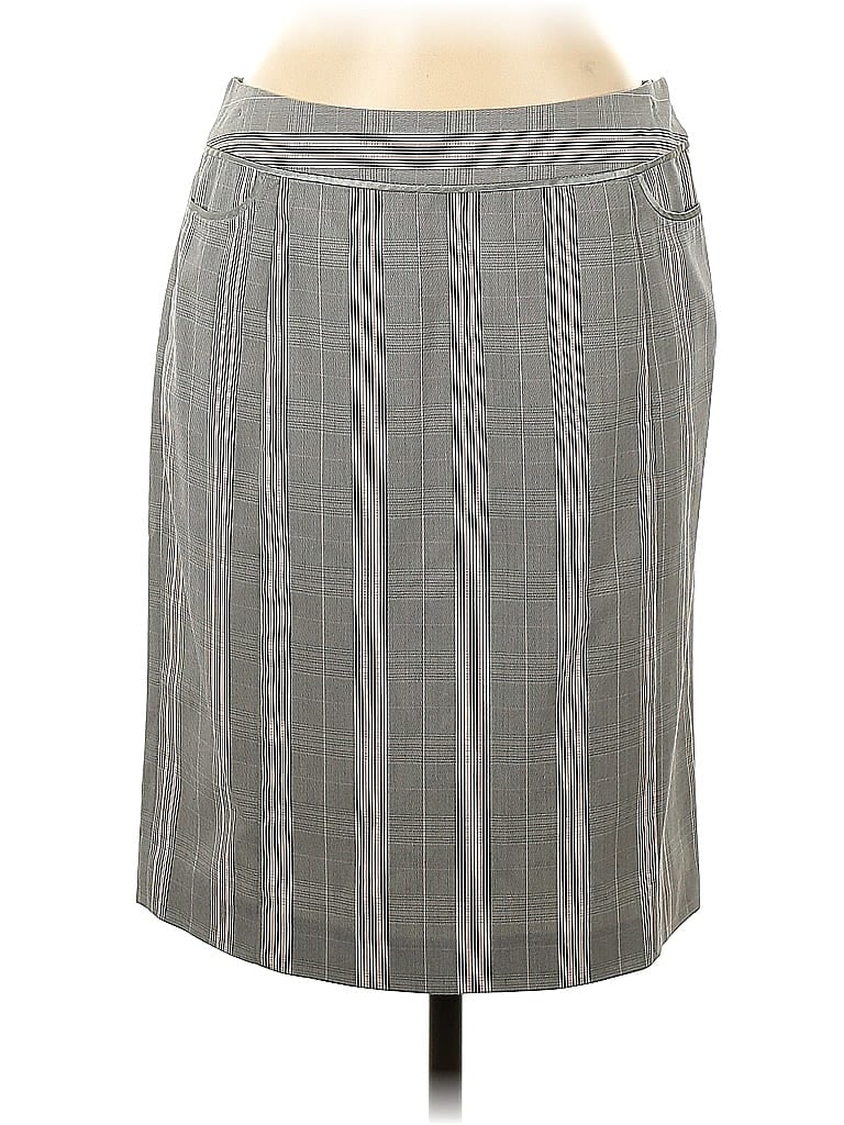 Pre-owned Adrienne Vittadini Formal Skirt In Gray