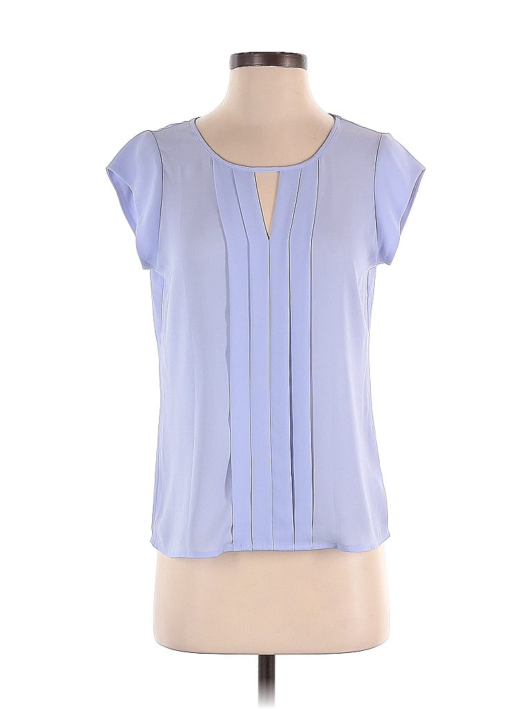 Express 100% Polyester Blue Short Sleeve Blouse Size XS - photo 1