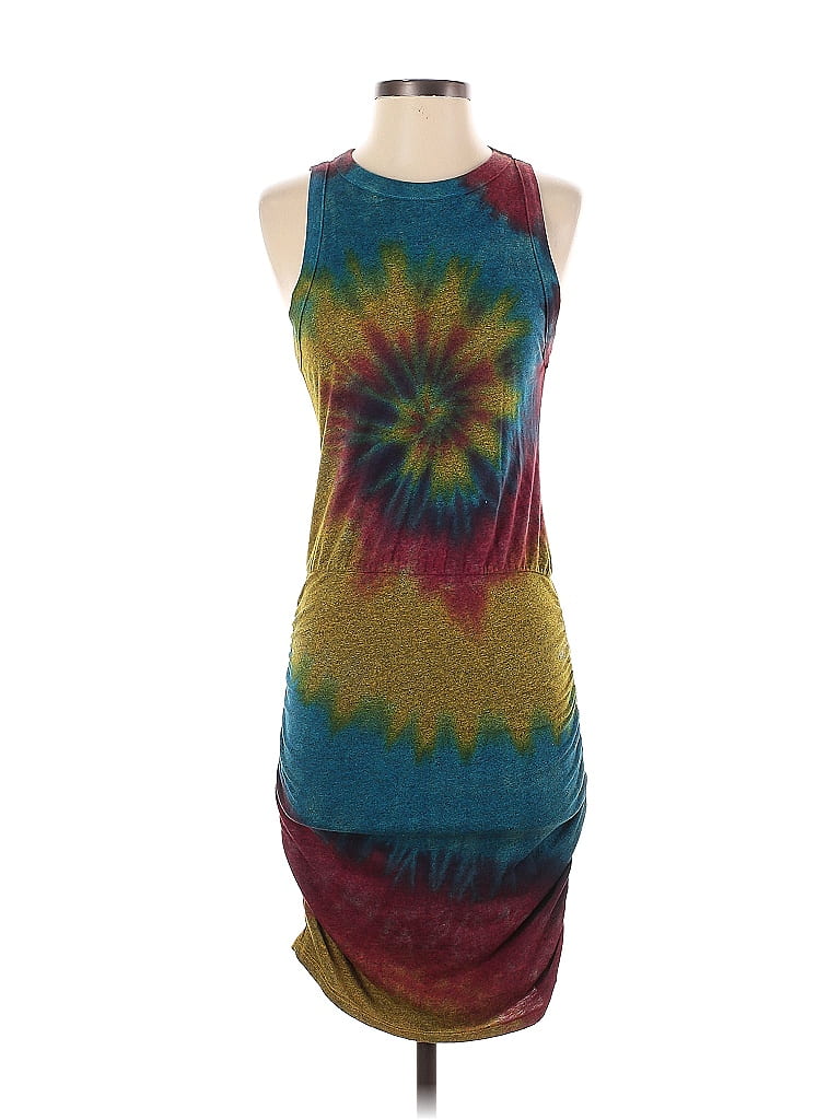n:Philanthropy Acid Wash Print Tie-dye Teal Casual Dress Size XS - photo 1