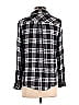 Le Lis 100% Rayon Plaid Black Long Sleeve Button-Down Shirt Size S - photo 2