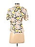 Nanette Lepore 100% Silk Yellow Short Sleeve Blouse Size 2 - photo 2