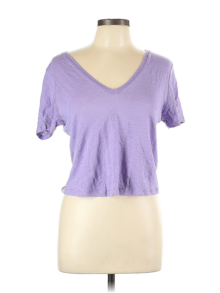 Zara Purple Short Sleeve T-Shirt Size L - photo 1