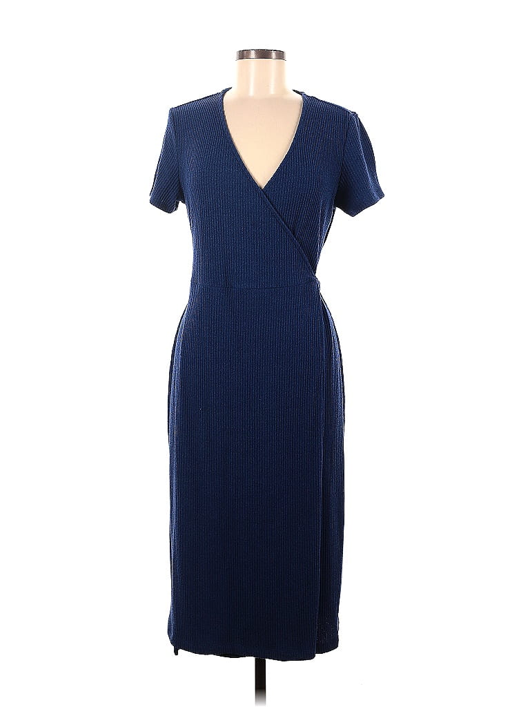 Gap Blue Casual Dress Size L (Petite) - photo 1