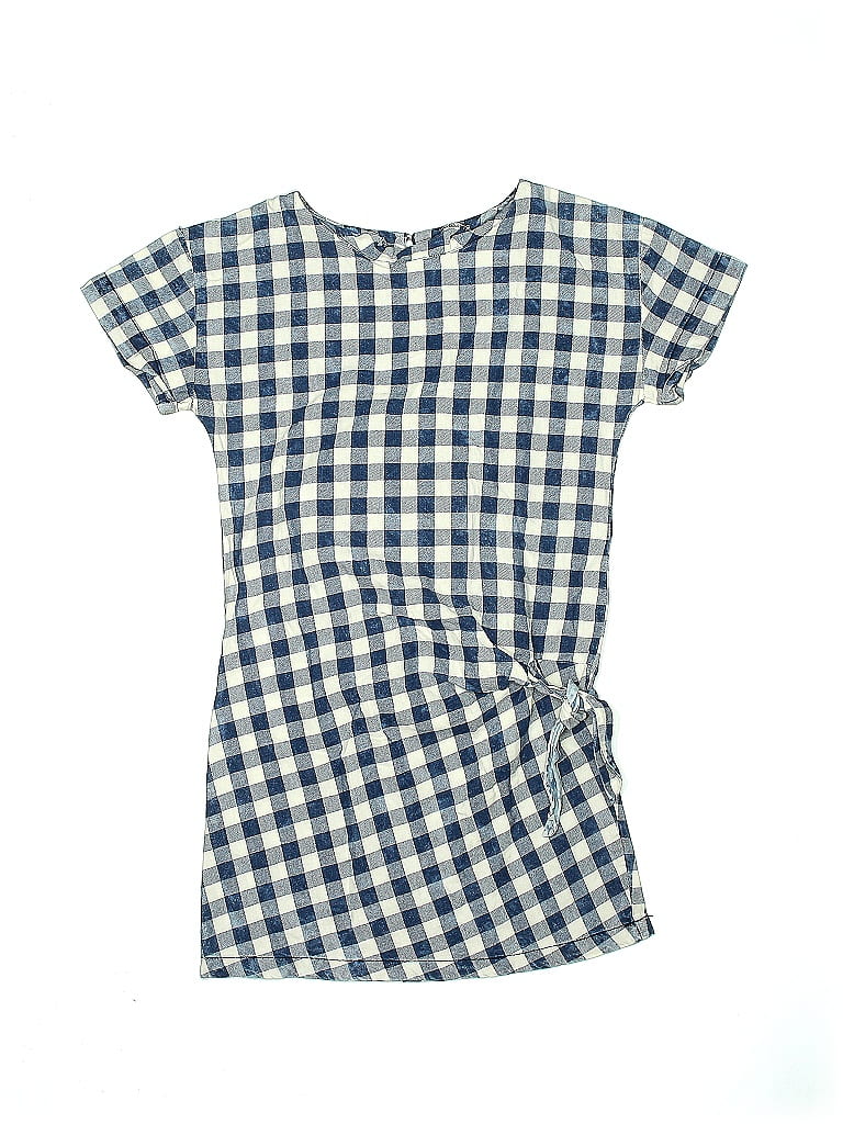 Zara Checkered-gingham Plaid Blue Dress Size 13 - 14 - photo 1