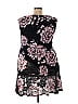 Connected Apparel 100% Polyester Floral Motif Graphic Jacquard Damask Black Casual Dress Size 18 (Plus) - photo 2