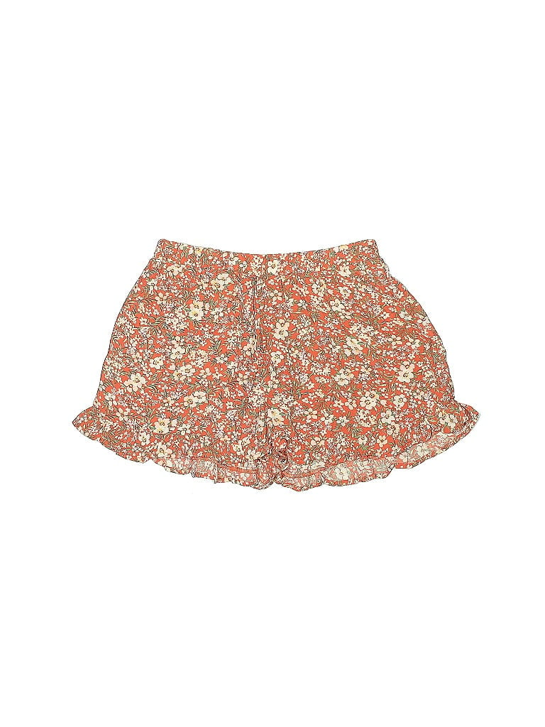 American Eagle Outfitters Tortoise Floral Motif Paisley Baroque Print Floral Orange Shorts Size S - photo 1