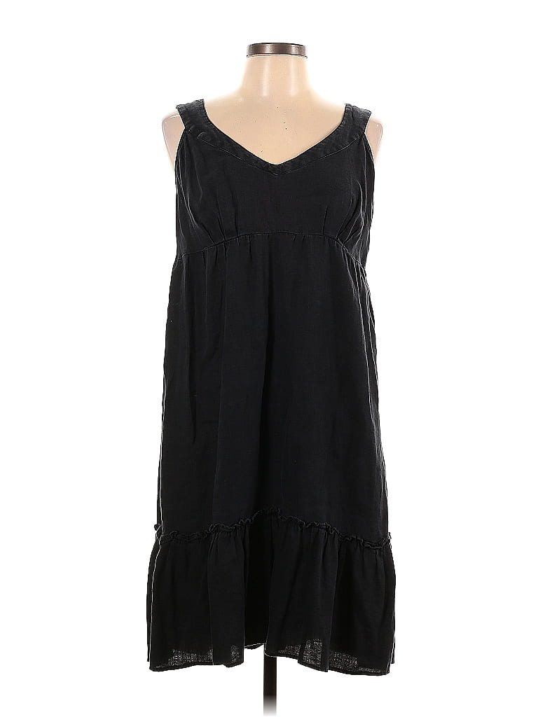 Mossimo 100% Cotton Solid Black Casual Dress Size L - photo 1