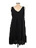 Mossimo 100% Cotton Solid Black Casual Dress Size L - photo 2