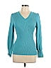 Ann Taylor LOFT Solid Teal Pullover Sweater Size L - photo 1