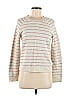 Faherty Marled Stripes Silver Pullover Sweater Size M - photo 1
