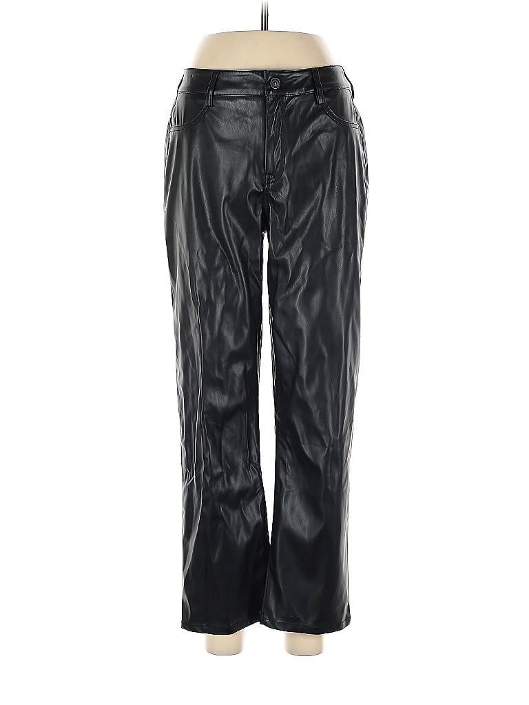 Pre-owned Rewash Faux Leather Pants In Black