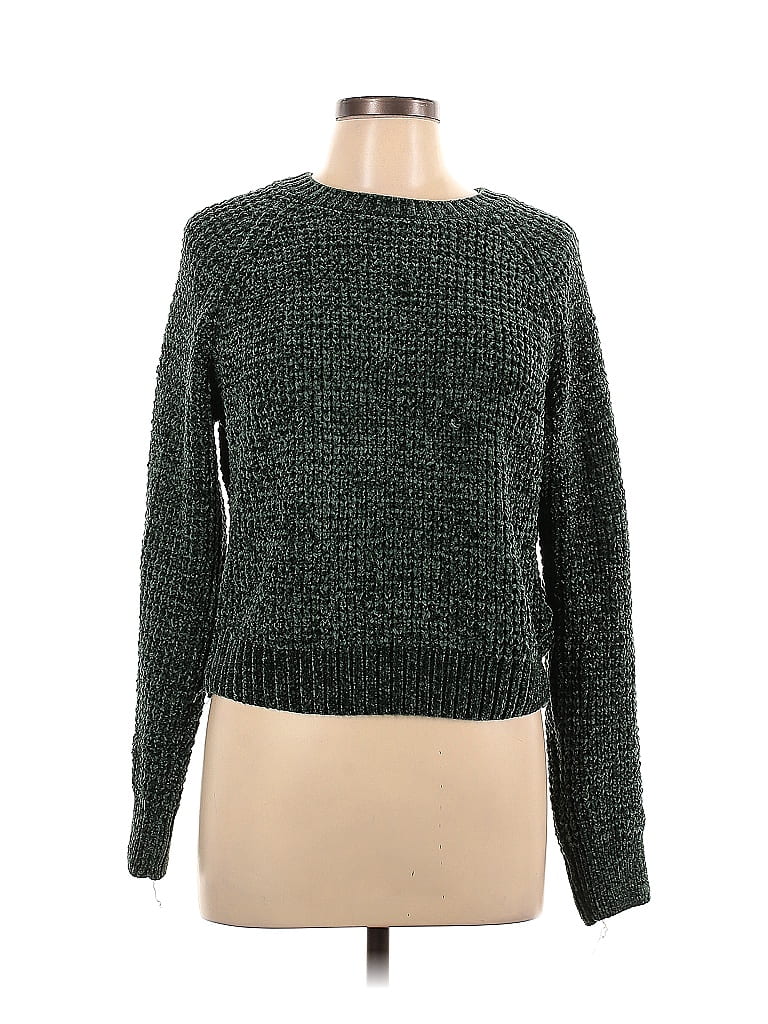 Altar'd State 100% Polyester Marled Tweed Green Pullover Sweater Size L - photo 1