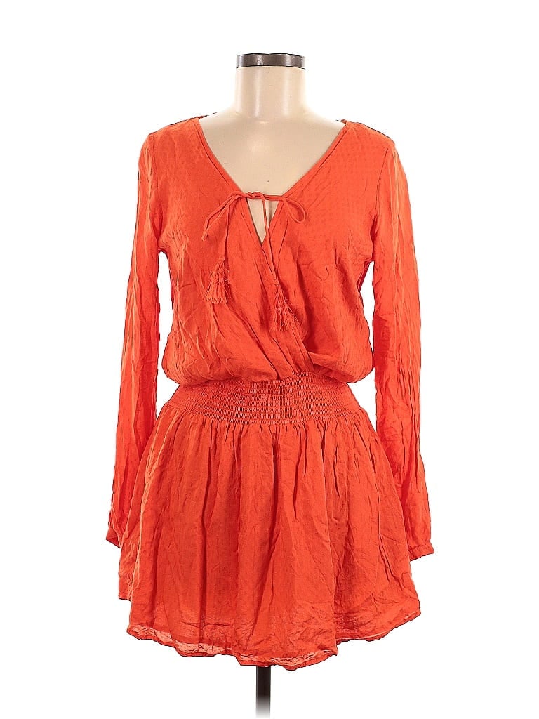 Rip Curl 100% Viscose Orange Casual Dress Size M - photo 1