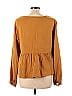 Gap 100% Cotton Gold Orange Long Sleeve Blouse Size L - photo 2