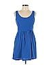 Candie's Solid Blue Casual Dress Size L - photo 1