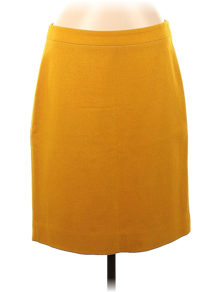 J.Crew Factory Store Solid Yellow Casual Skirt Size 8 - photo 1