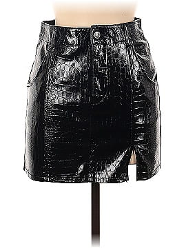 Three Brome Faux Leather Skirt (view 1)