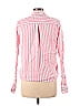 J.Crew 100% Linen Stripes Pink Long Sleeve Button-Down Shirt Size 10 - photo 2
