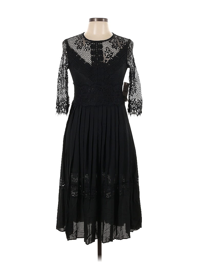 Zara Basic 100% Polyester Black Casual Dress Size S - photo 1
