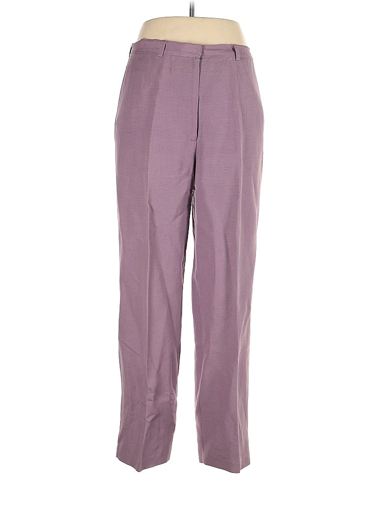 Cutter & Buck Solid Purple Linen Pants Size 16 - photo 1
