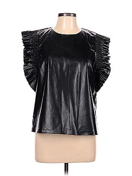 English Factory Faux Leather Top (view 1)