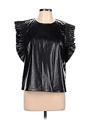 English Factory Faux Leather Top