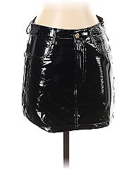 Olivaceous Faux Leather Skirt