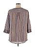 Christopher & Banks Stripes Brown 3/4 Sleeve Blouse Size XL - photo 2