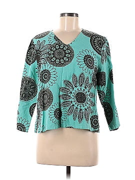 Hot Cotton 3/4 Sleeve Blouse (view 1)
