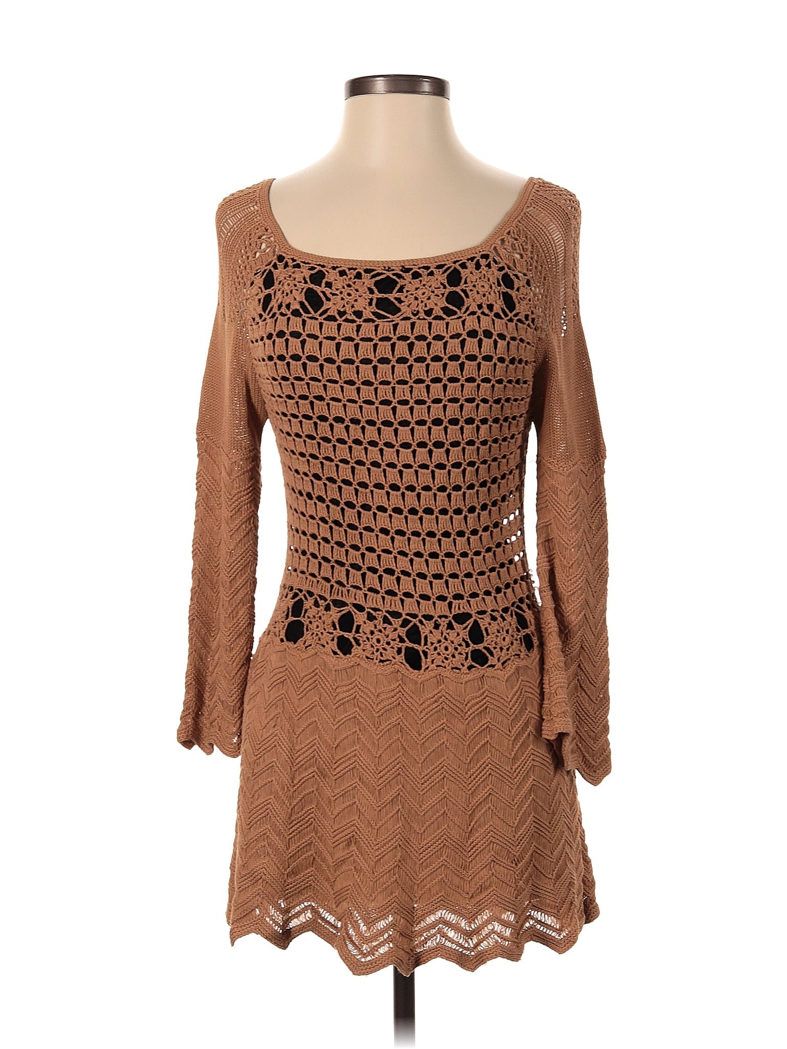 Catherine Malandrino 100% Viscose Brown Casual Dress Size 4 - 76% off ...