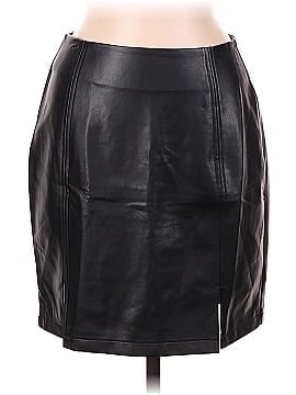 MANGOPOP Collection Faux Leather Skirt (view 1)