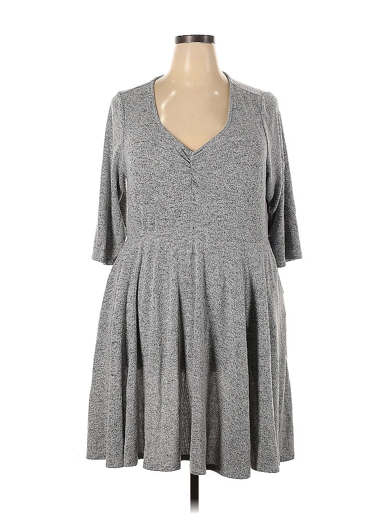 Torrid Marled Gray Casual Dress Size 3X Plus (3) (Plus) - photo 1
