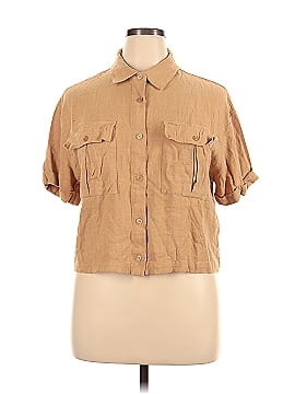 Forever 21 Plus Short Sleeve Button-Down Shirt (view 1)