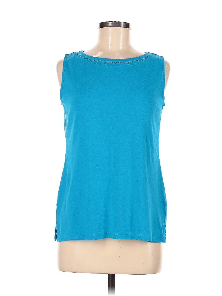 Talbots 100% Cotton Blue Active Tank Size M - 63% off | ThredUp