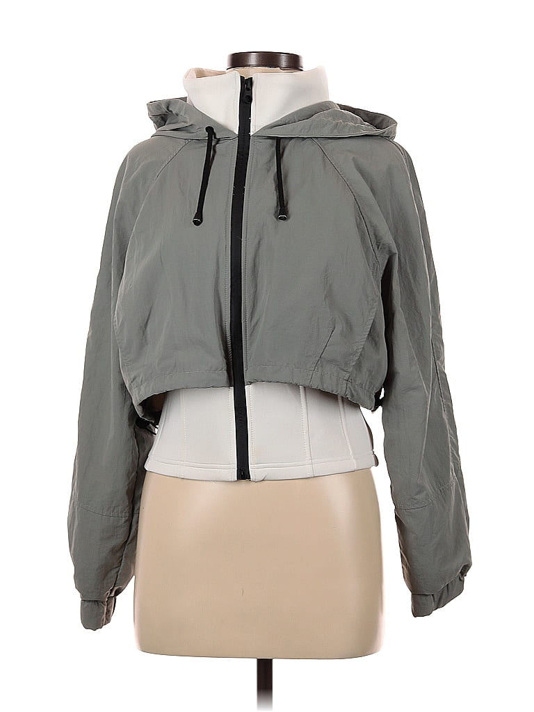 Zara Solid Gray Jacket Size M - photo 1