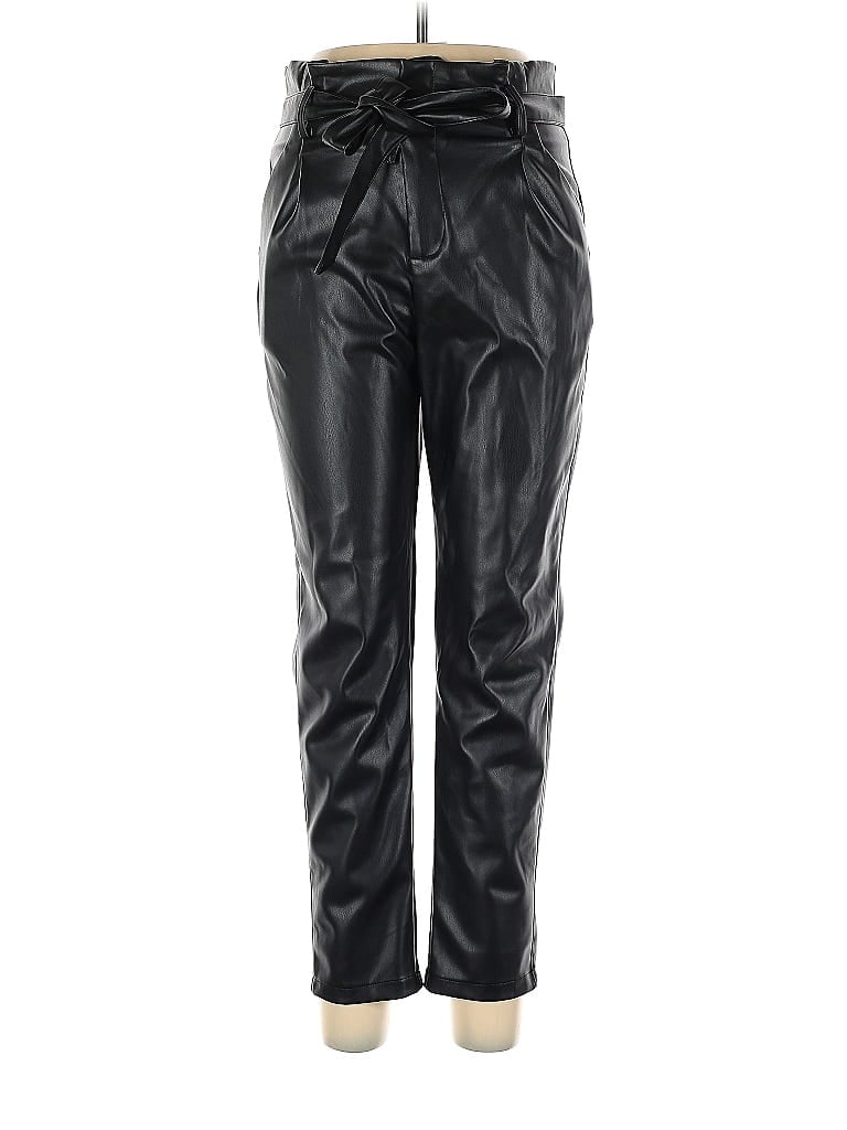 Lucy Paris 100% Polyester Black Faux Leather Pants Size M - photo 1