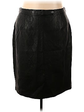 Elvi Faux Leather Skirt (view 1)